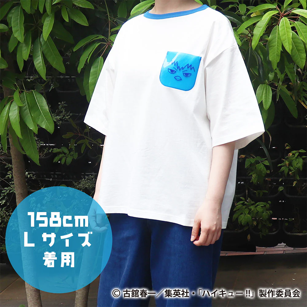 ハイキュー!! キャンディカラークリアポケット付きTシャツ　カゲガラス　L - Image 3