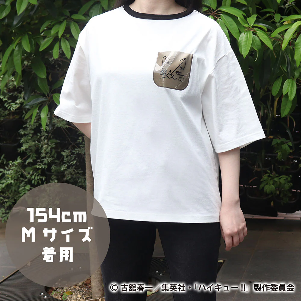 ハイキュー!! キャンディカラークリアポケット付きTシャツ　クロオネコ　L - Image 3