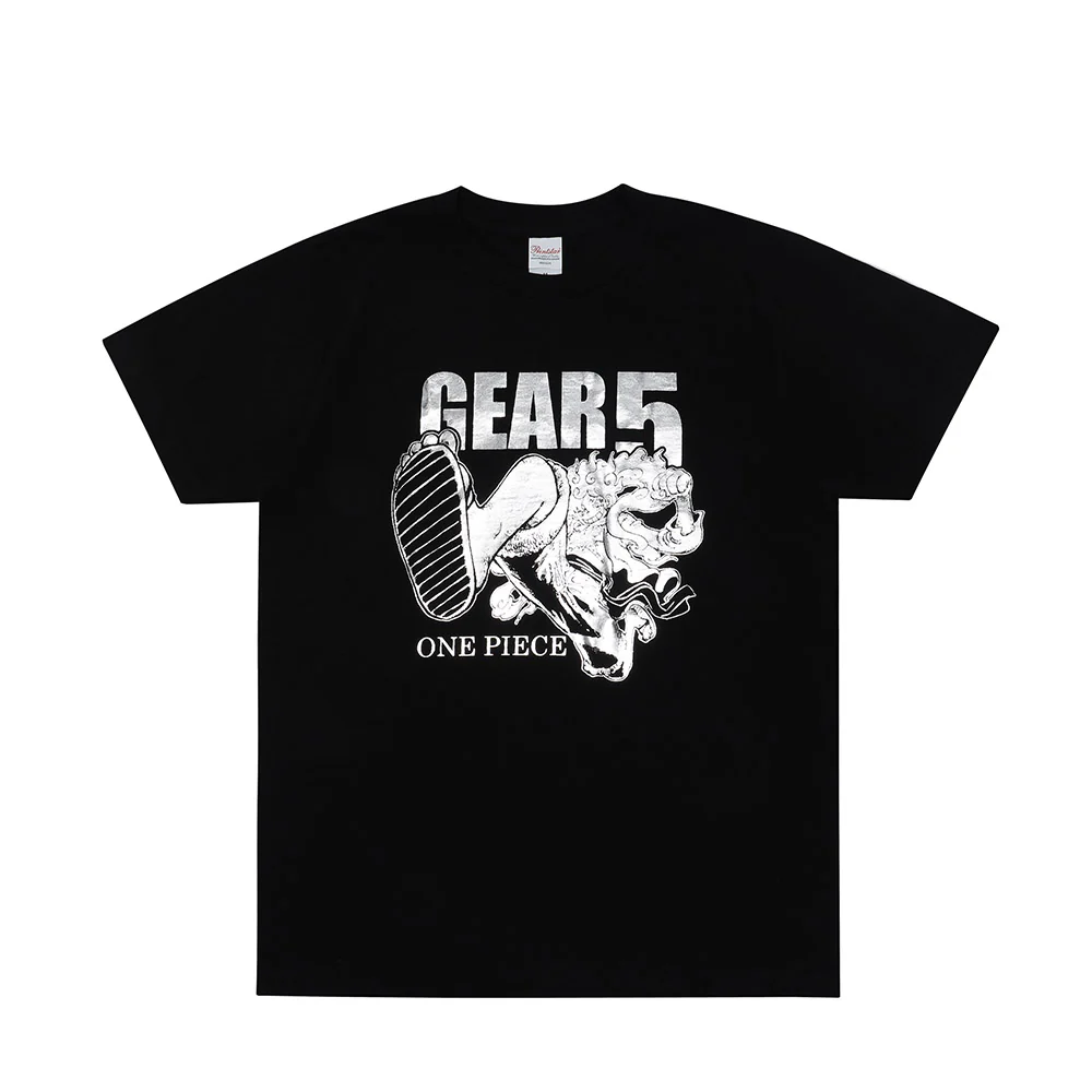 『ONE PIECE』箔プリントTシャツ　（ギア5　ルフィ）　Sサイズ