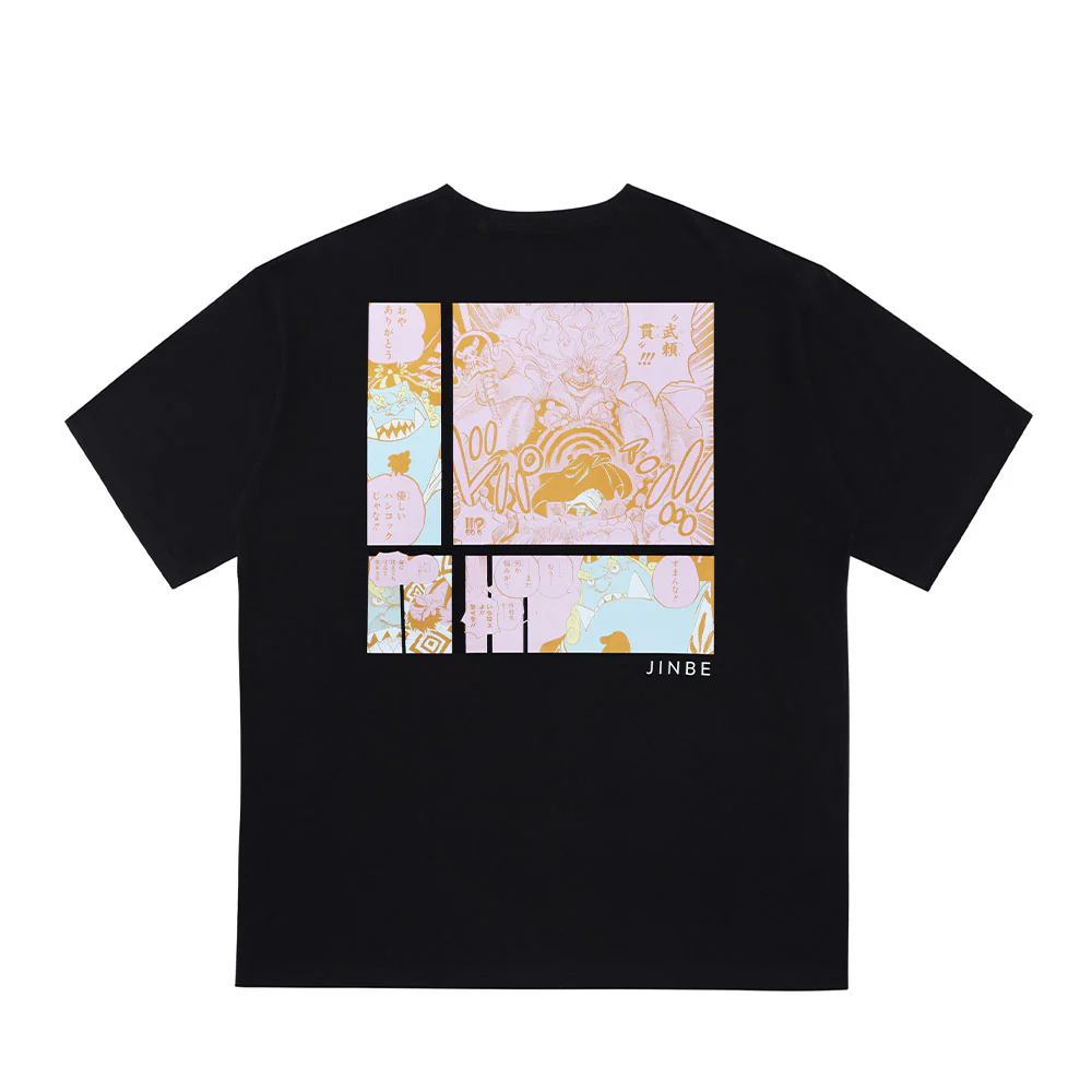 『ONE PIECE』ポケット付きビッグシルエットTシャツ “HEROES” ジンベエ - Image 2