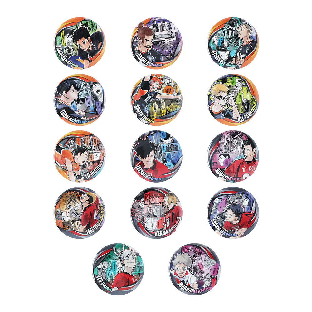 『ハイキュー!!』コレクション缶バッジ　“MEMORIES”　第3弾　烏野高校vs音駒高校　（全14種／ランダム1種入り）