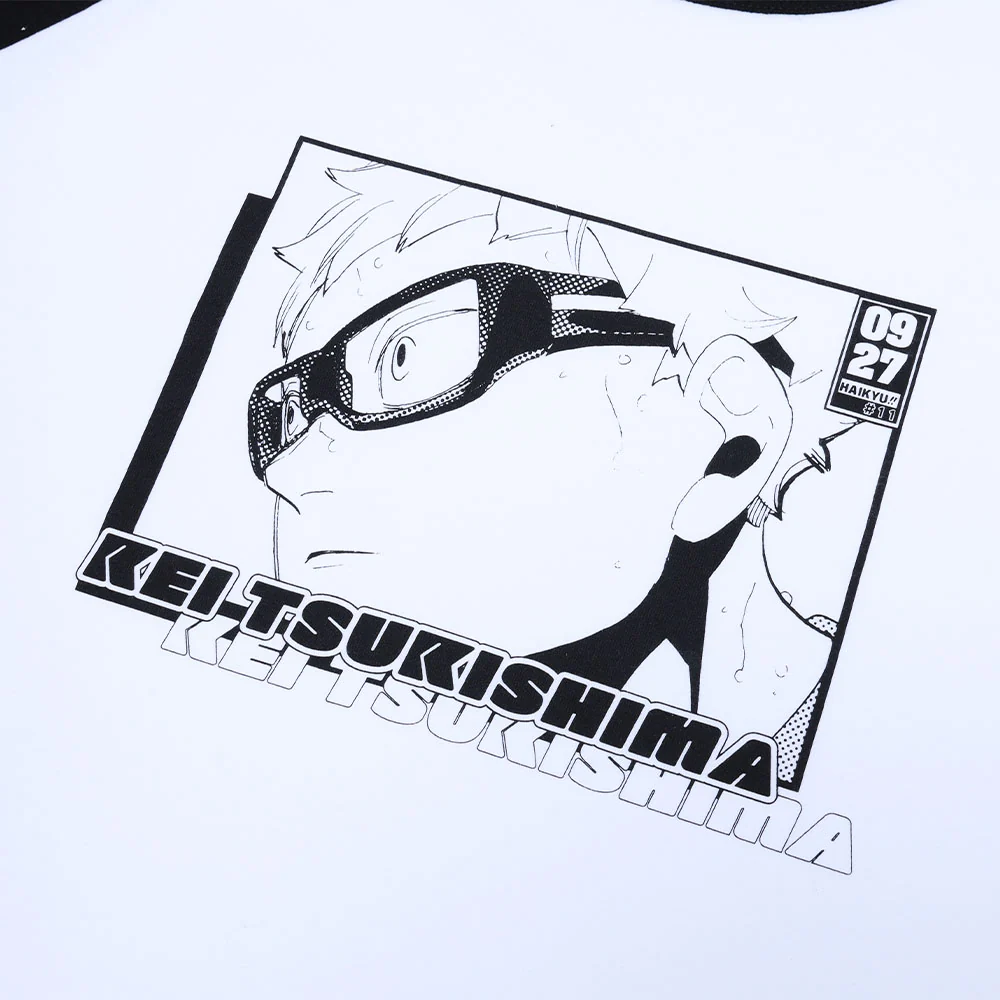 『ハイキュー!!』ラグランTシャツ “HEROES” 月島蛍 - Image 2