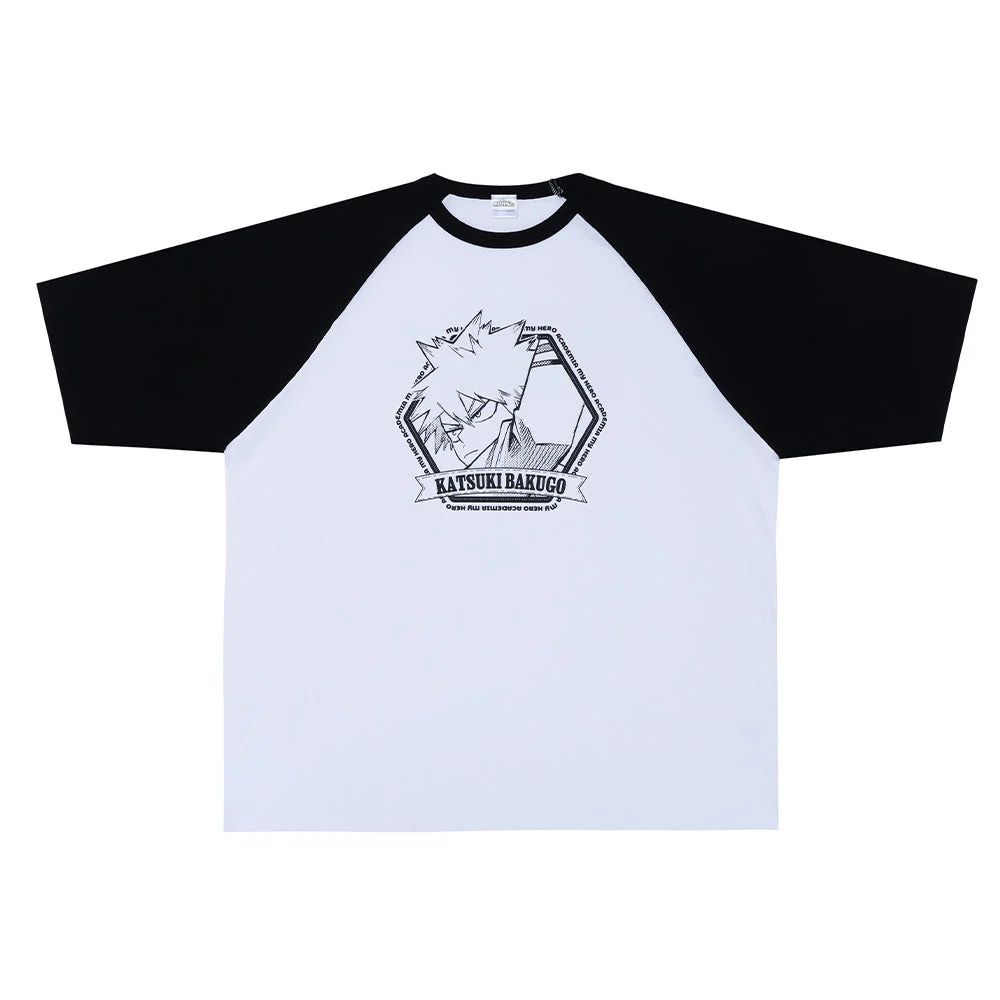 『僕のヒーローアカデミア』ラグランTシャツ　“HEROES”　爆豪勝己